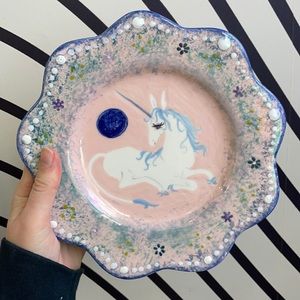 Hand painted The Last Unicorn Plate✨